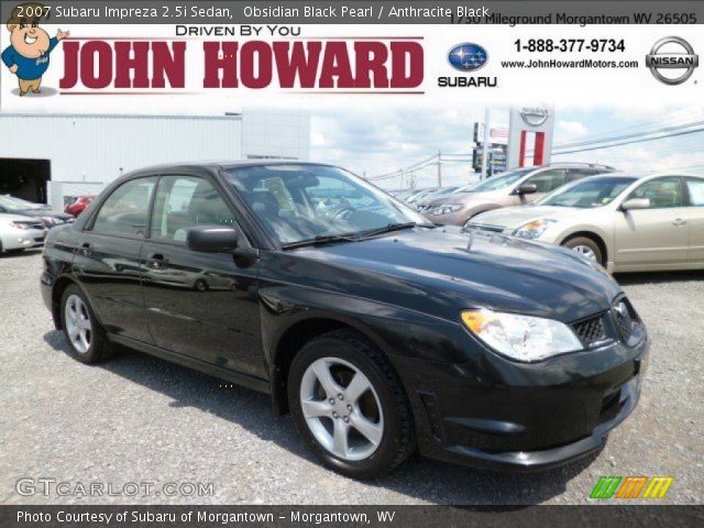 2007 Subaru Impreza 2.5i Sedan in Obsidian Black Pearl