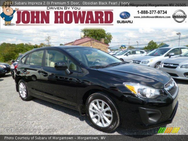 2013 Subaru Impreza 2.0i Premium 5 Door in Obsidian Black Pearl