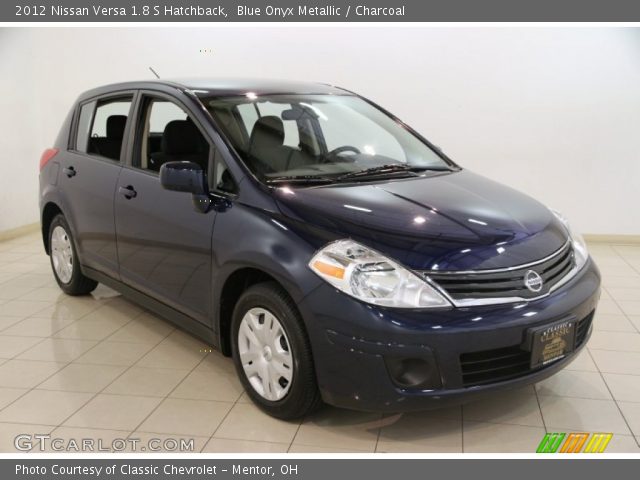 2012 Nissan Versa 1.8 S Hatchback in Blue Onyx Metallic