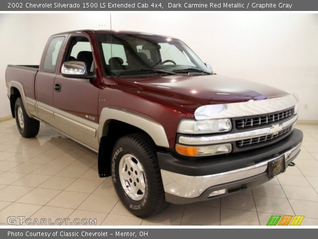 2002 Chevrolet Silverado 1500 LS Extended Cab 4x4 in Dark Carmine Red Metallic