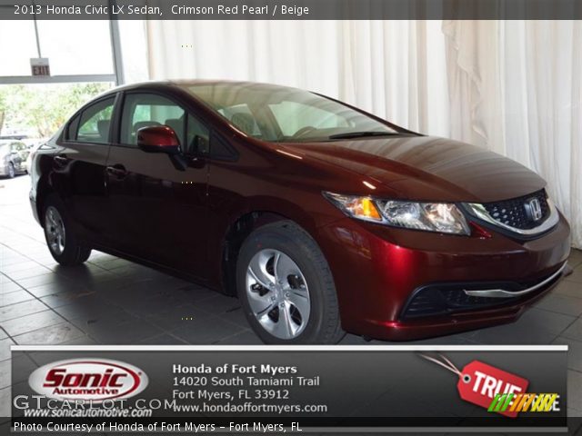 2013 Honda Civic LX Sedan in Crimson Red Pearl