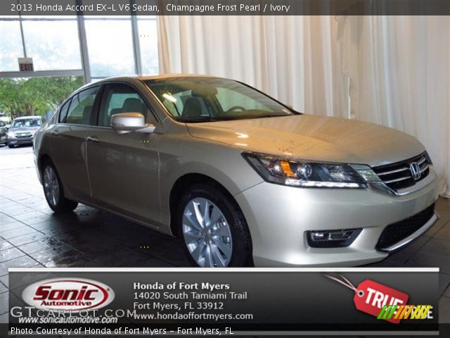 2013 Honda Accord EX-L V6 Sedan in Champagne Frost Pearl