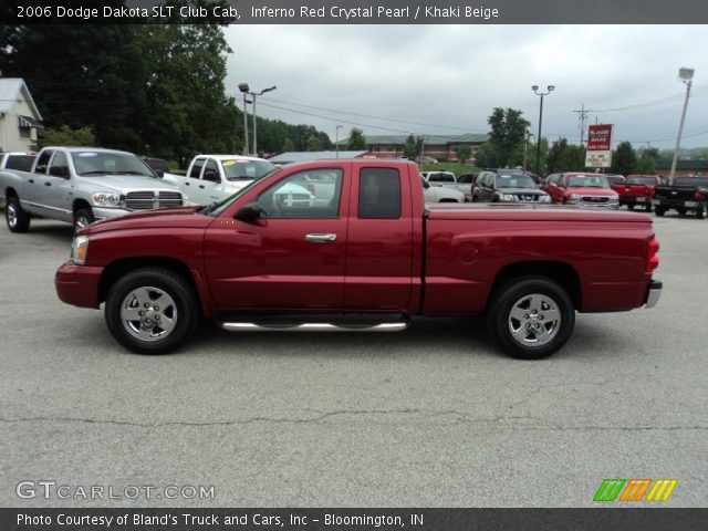 2006 Dodge Dakota SLT Club Cab in Inferno Red Crystal Pearl