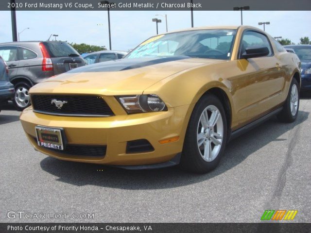 2010 Ford Mustang V6 Coupe in Sunset Gold Metallic