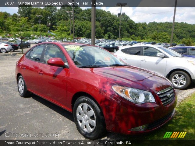2007 Hyundai Elantra GLS Sedan in Redfire Pearl