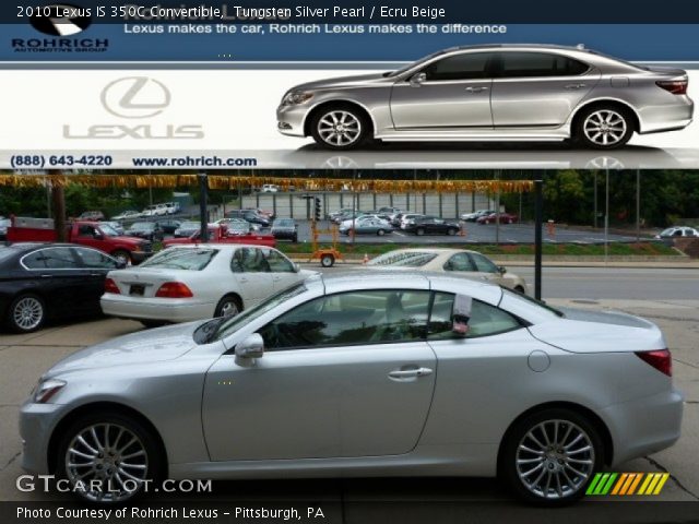 2010 Lexus IS 350C Convertible in Tungsten Silver Pearl