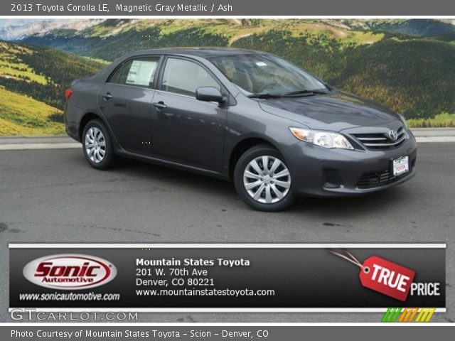 2013 Toyota Corolla LE in Magnetic Gray Metallic