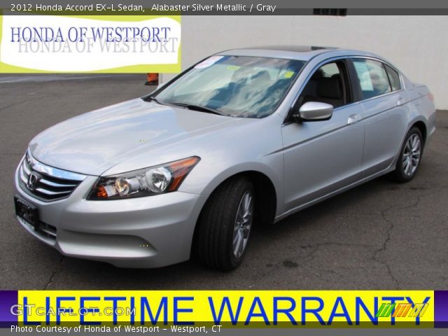 2012 Honda Accord EX-L Sedan in Alabaster Silver Metallic