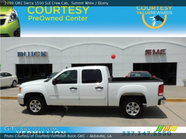 2009 GMC Sierra 1500 SLE Crew Cab in Summit White