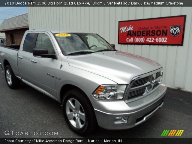 2010 Dodge Ram 1500 Big Horn Quad Cab 4x4 in Bright Silver Metallic