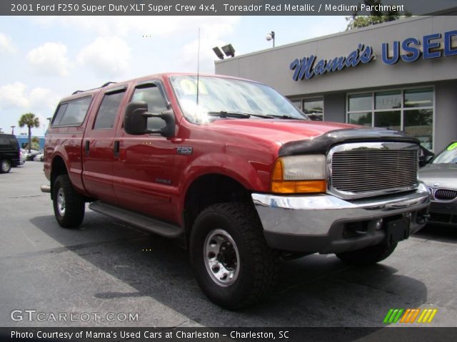 2001 Ford F250 Super Duty XLT Super Crew 4x4 in Toreador Red Metallic