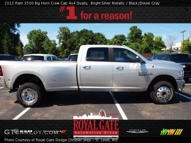 2013 Ram 3500 Big Horn Crew Cab 4x4 Dually in Bright Silver Metallic