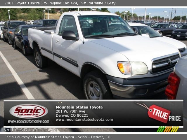 2001 Toyota Tundra SR5 Regular Cab 4x4 in Natural White