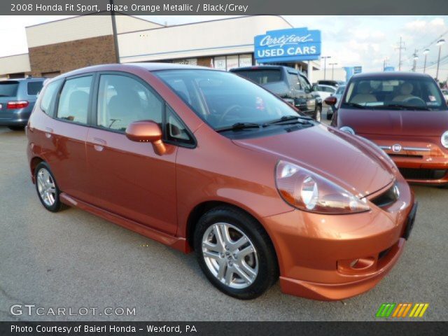 2008 Honda Fit Sport in Blaze Orange Metallic