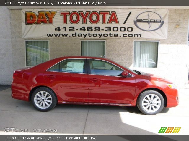 2013 Toyota Camry XLE V6 in Barcelona Red Metallic