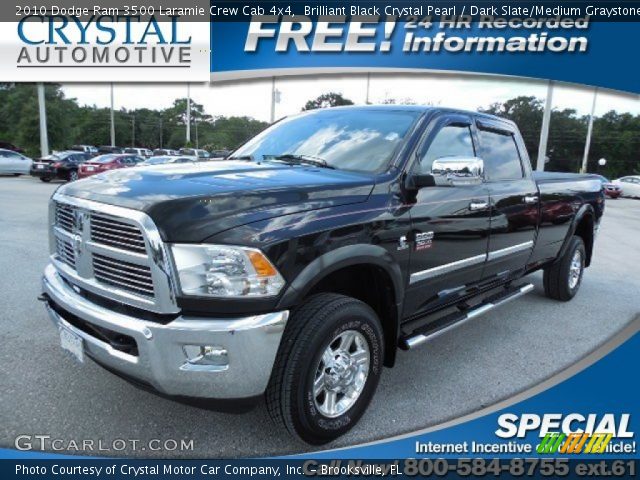2010 Dodge Ram 3500 Laramie Crew Cab 4x4 in Brilliant Black Crystal Pearl