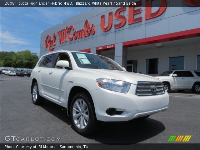 2008 Toyota Highlander Hybrid 4WD in Blizzard White Pearl
