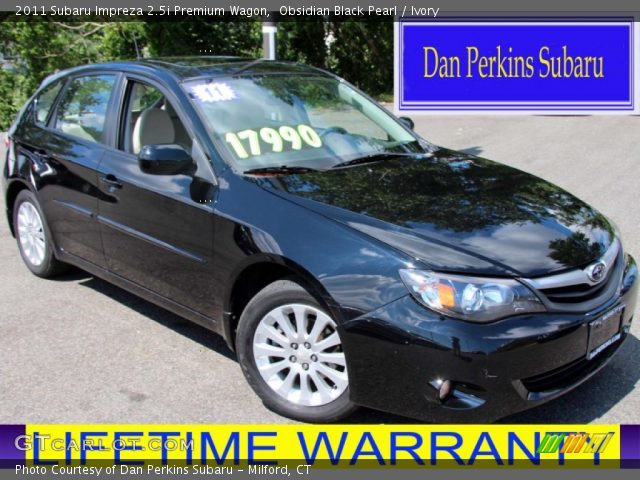 2011 Subaru Impreza 2.5i Premium Wagon in Obsidian Black Pearl