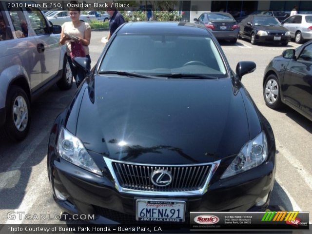 2010 Lexus IS 250 in Obsidian Black