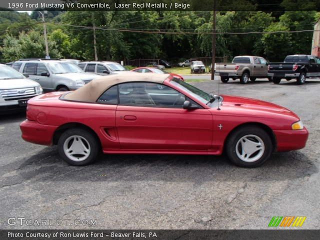 1996 Ford Mustang V6 Convertible in Laser Red Metallic