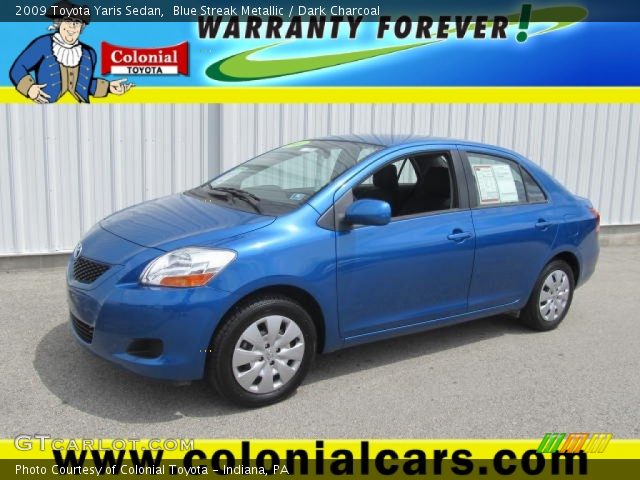 2009 Toyota Yaris Sedan in Blue Streak Metallic