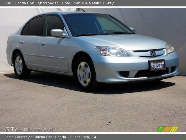2005 Honda Civic Hybrid Sedan in Opal Silver Blue Metallic