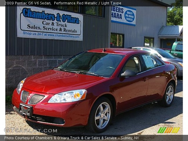 2009 Pontiac G6 V6 Sedan in Performance Red Metallic
