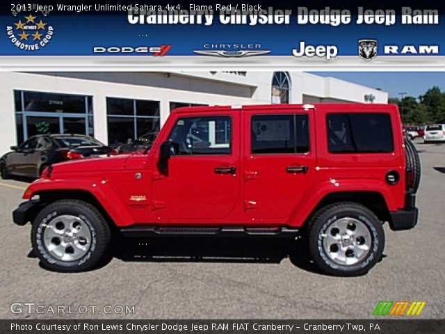 2013 Jeep Wrangler Unlimited Sahara 4x4 in Flame Red
