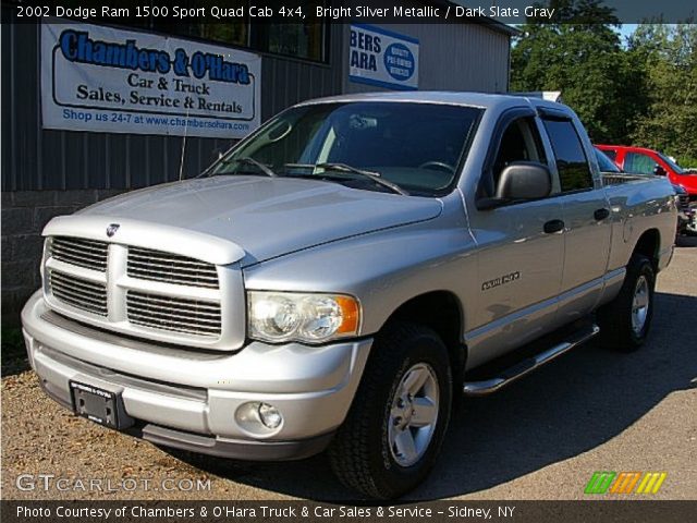 2002 Dodge Ram 1500 Sport Quad Cab 4x4 in Bright Silver Metallic