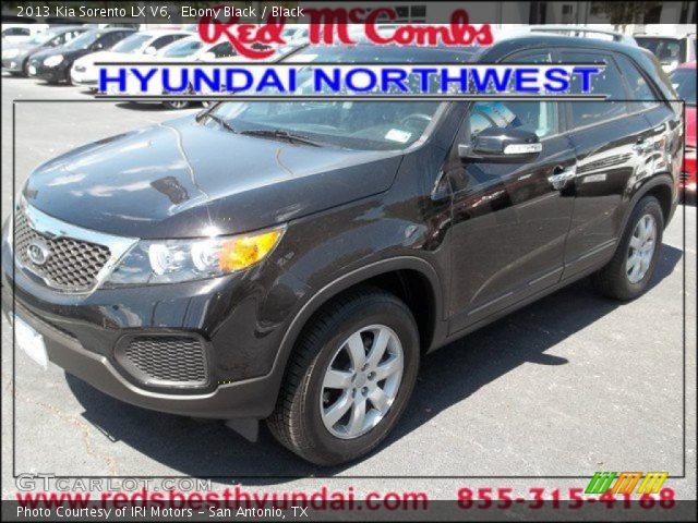 2013 Kia Sorento LX V6 in Ebony Black