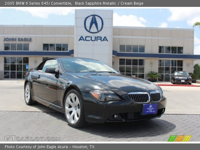 2005 BMW 6 Series 645i Convertible in Black Sapphire Metallic