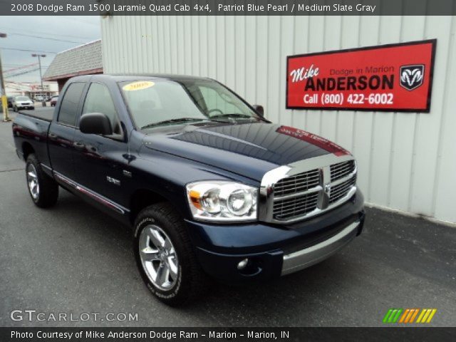 2008 Dodge Ram 1500 Laramie Quad Cab 4x4 in Patriot Blue Pearl