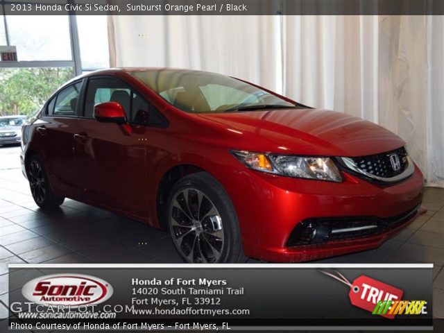 2013 Honda Civic Si Sedan in Sunburst Orange Pearl