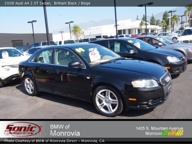 2008 Audi A4 2.0T Sedan in Brilliant Black