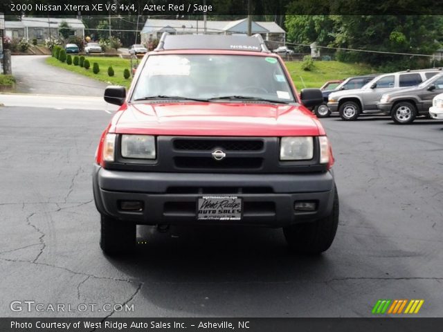 2000 Nissan Xterra XE V6 4x4 in Aztec Red