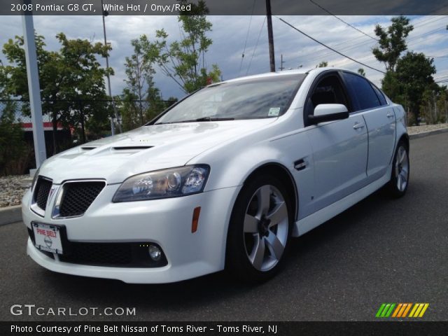 White Hot 2008 Pontiac G8 Gt Onyx Red Interior