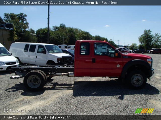 2014 Ford F550 Super Duty XL SuperCab 4x4 Chassis in Vermillion Red