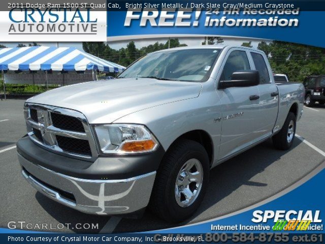 2011 Dodge Ram 1500 ST Quad Cab in Bright Silver Metallic