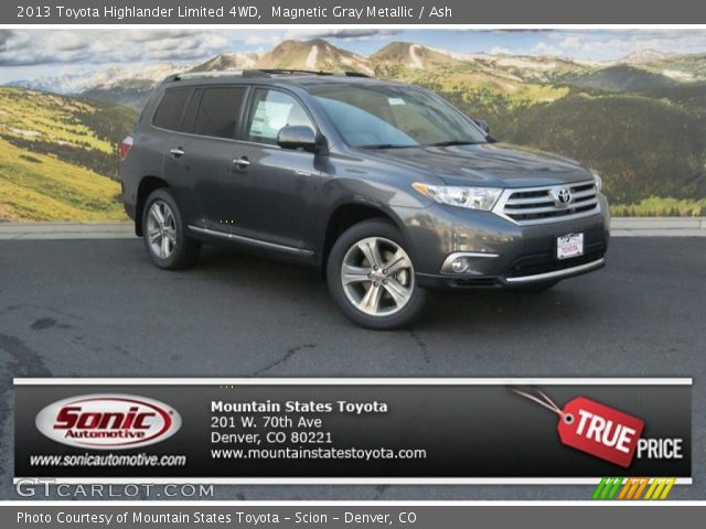 2013 Toyota Highlander Limited 4WD in Magnetic Gray Metallic
