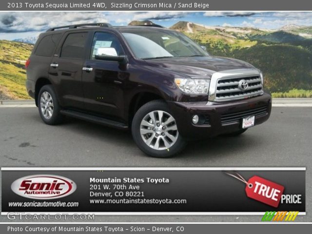 2013 Toyota Sequoia Limited 4WD in Sizzling Crimson Mica