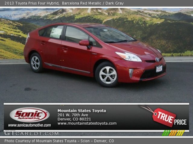 2013 Toyota Prius Four Hybrid in Barcelona Red Metallic