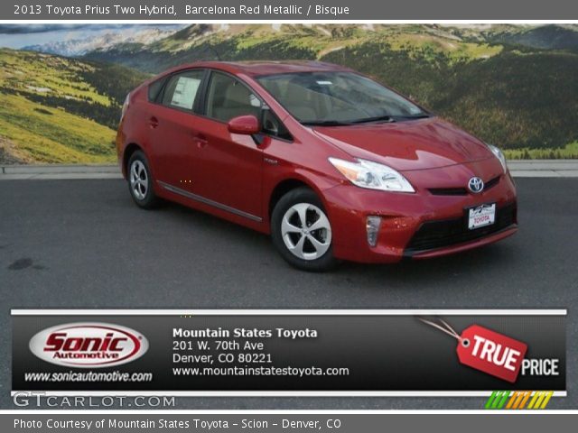 2013 Toyota Prius Two Hybrid in Barcelona Red Metallic