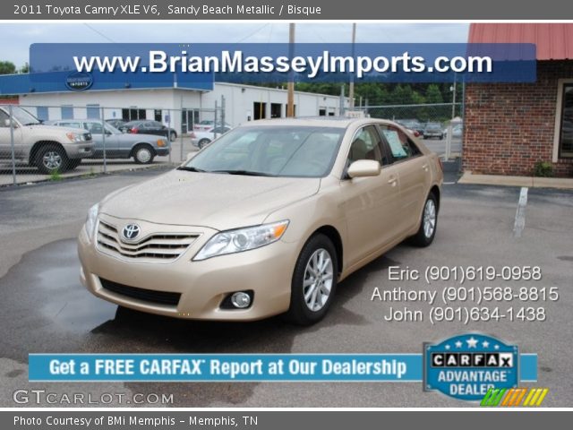 2011 Toyota Camry XLE V6 in Sandy Beach Metallic