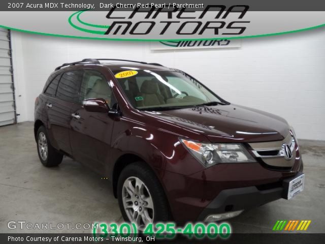 2007 Acura MDX Technology in Dark Cherry Red Pearl