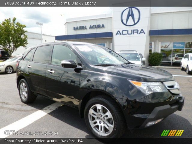 2009 Acura MDX Technology in Formal Black