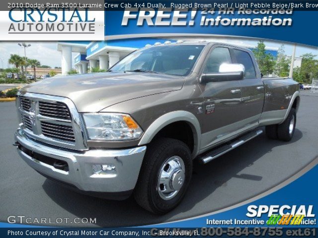 2010 Dodge Ram 3500 Laramie Crew Cab 4x4 Dually in Rugged Brown Pearl