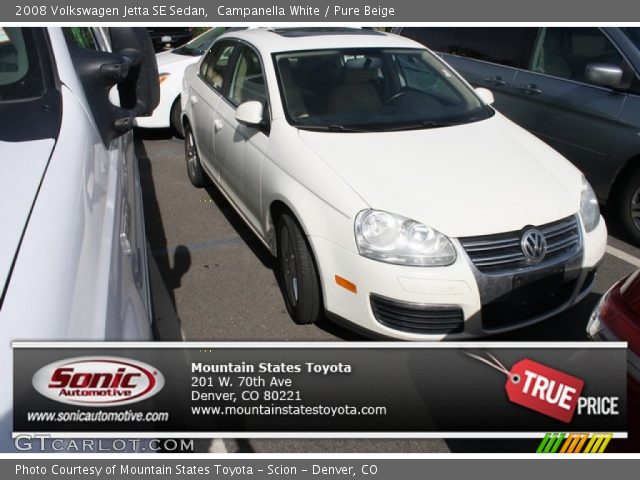 2008 Volkswagen Jetta SE Sedan in Campanella White