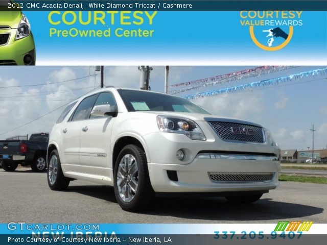 2012 GMC Acadia Denali in White Diamond Tricoat