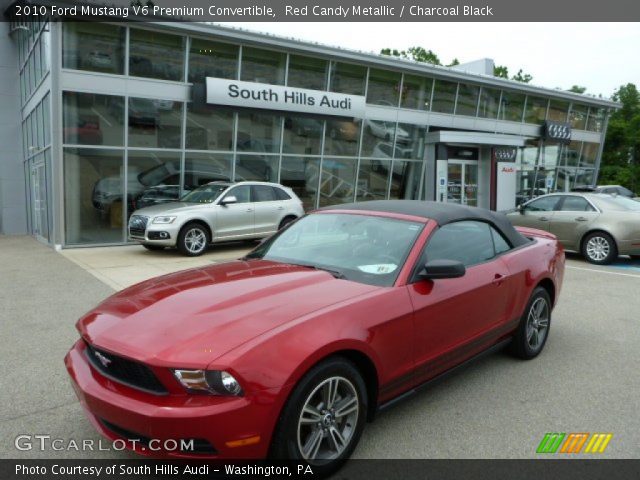 2010 Ford Mustang V6 Premium Convertible in Red Candy Metallic