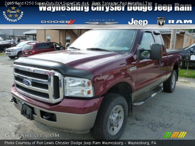 2005 Ford F250 Super Duty FX4 SuperCab 4x4 in Dark Toreador Red Metallic